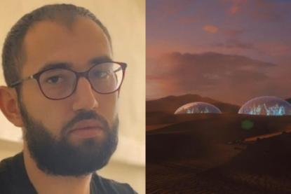 نديم شوفي فنان لبناني يصوّر شكل الأرض في المستقبل بفيلم ثلاثي الأبعاد ويحصد المرتبة الأولى في جائزة برنامج فن جميل