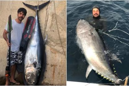 شاب لبناني يصطاد سمكة يبلغ وزنها 132,600 كلغ ويقدمها للجمعيات الخيرية 